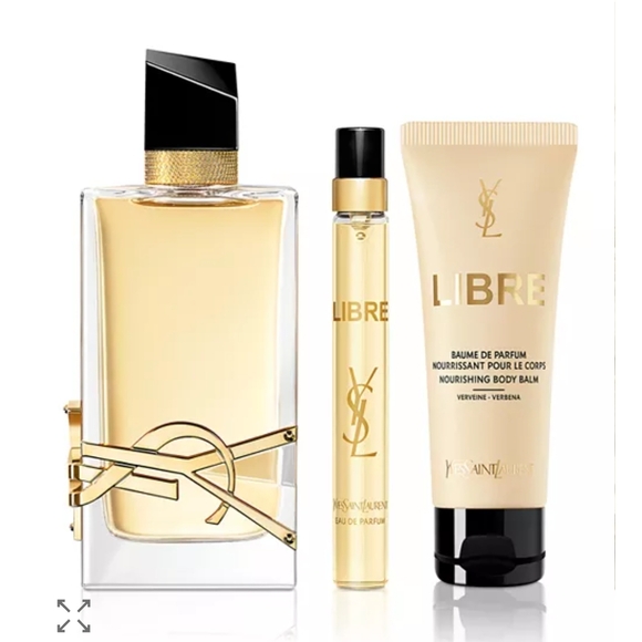 Yves Saint Laurent Libre Moisturizer & Body Oil Set - Gold Accents NIB - Picture 1 of 4